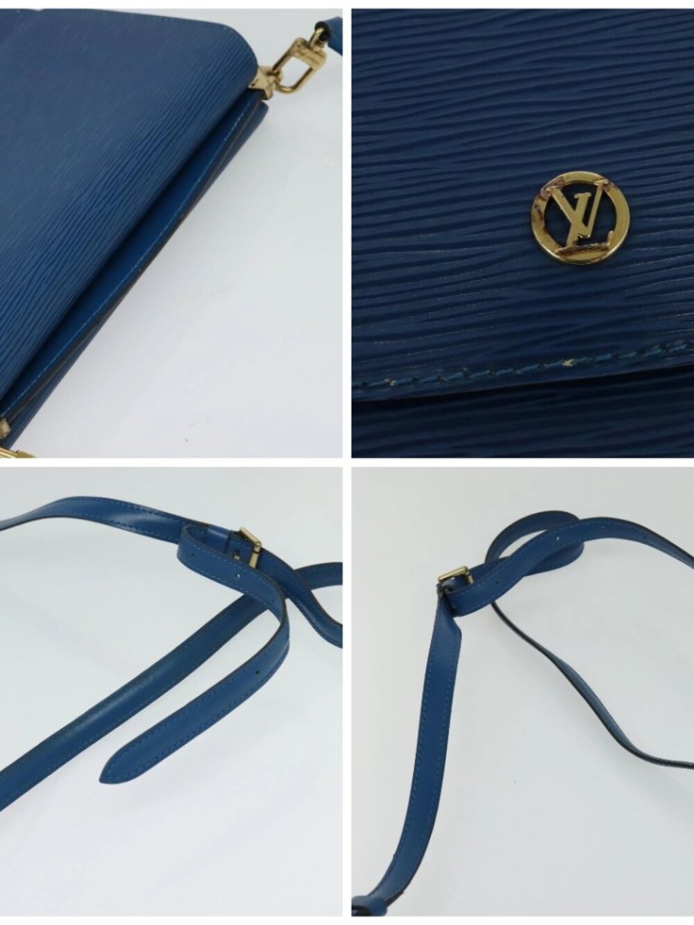 LOUIS VUITTON Epi Grenel Shoulder Bag Blue M52362 LV Auth ep8436 - Picture 16 of 16